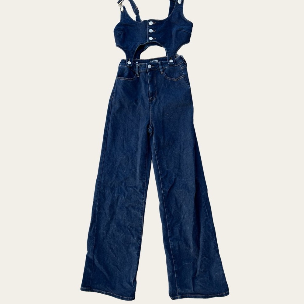 Women's Denim Overall Set